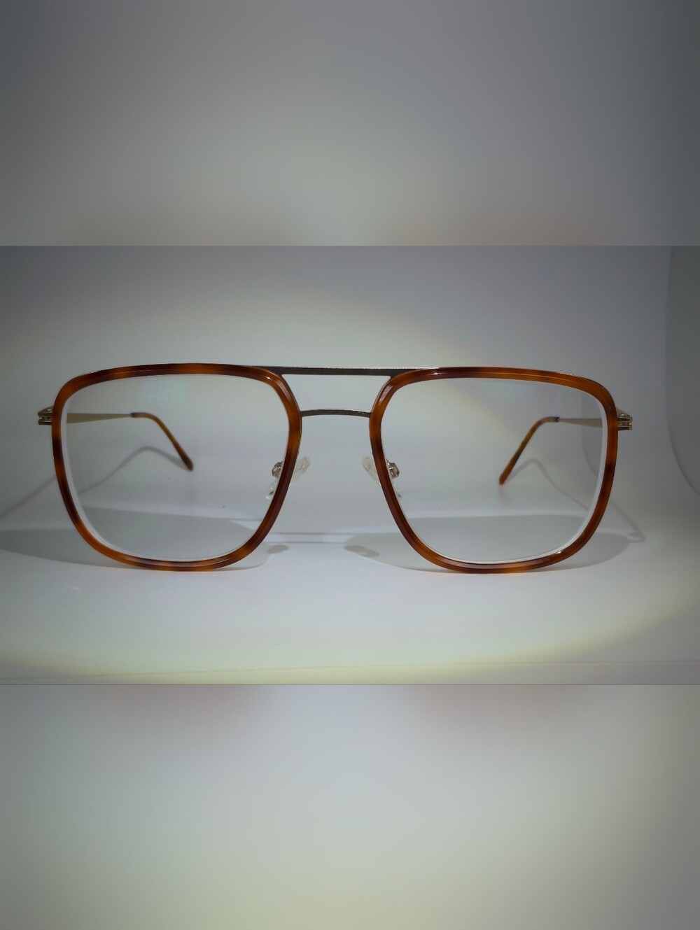 Cassian. Tortoiseshell Square Men's Eyeglasses. Full Metal Frame
